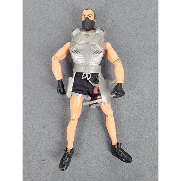 Vintage 2002 GI Joe Cobra Action Figure 12" Hasbro Mask Armor Black Shoes Toy - Picture 1 of 10